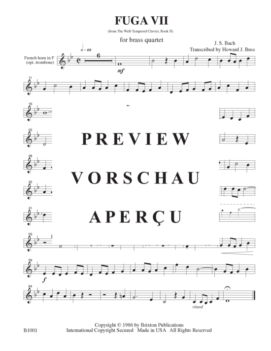 gallery: Fuga VII , , (Blechbläserquartett)