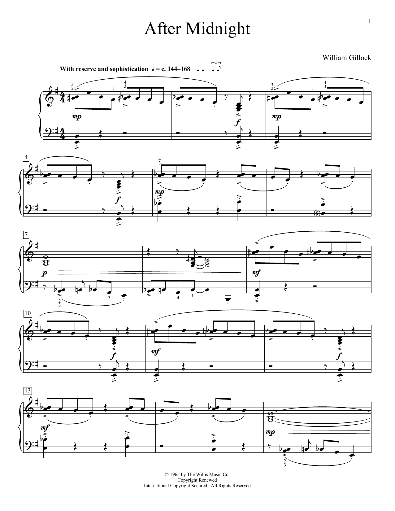 Produktgalerie: Seite 1 von 1 After Midnight, William Gillock, Klavier