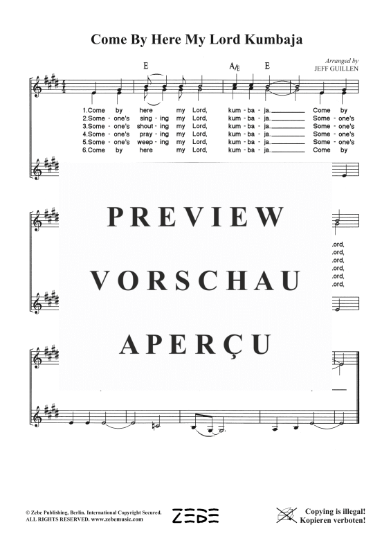 Produktgalerie: Seite 3 von 3 Come By Here My Lord Kumbaja, , Frauenchor SSA