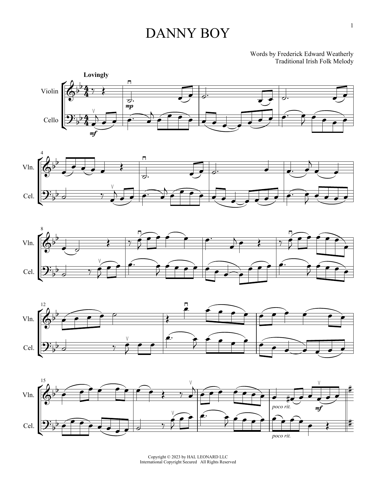 Produktgalerie: Seite 1 von 1 Danny Boy (arr. Michelle Hynson), Traditional Irish