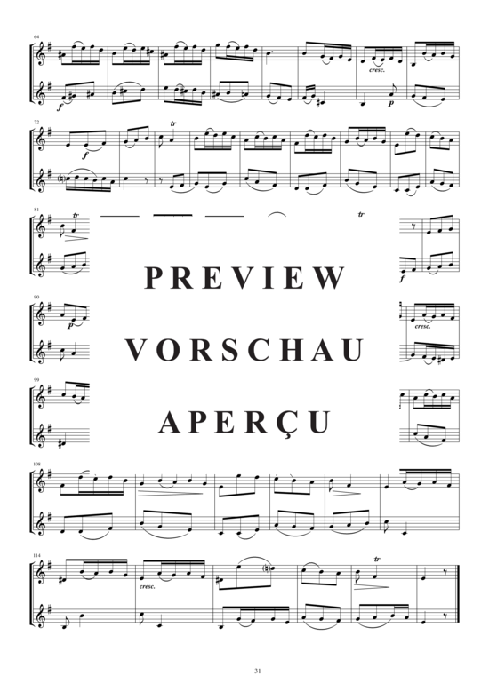 Product gallery: Page 3 of 3 Arie aus der Kantate Nr. 75 für zwei Flöten, , 