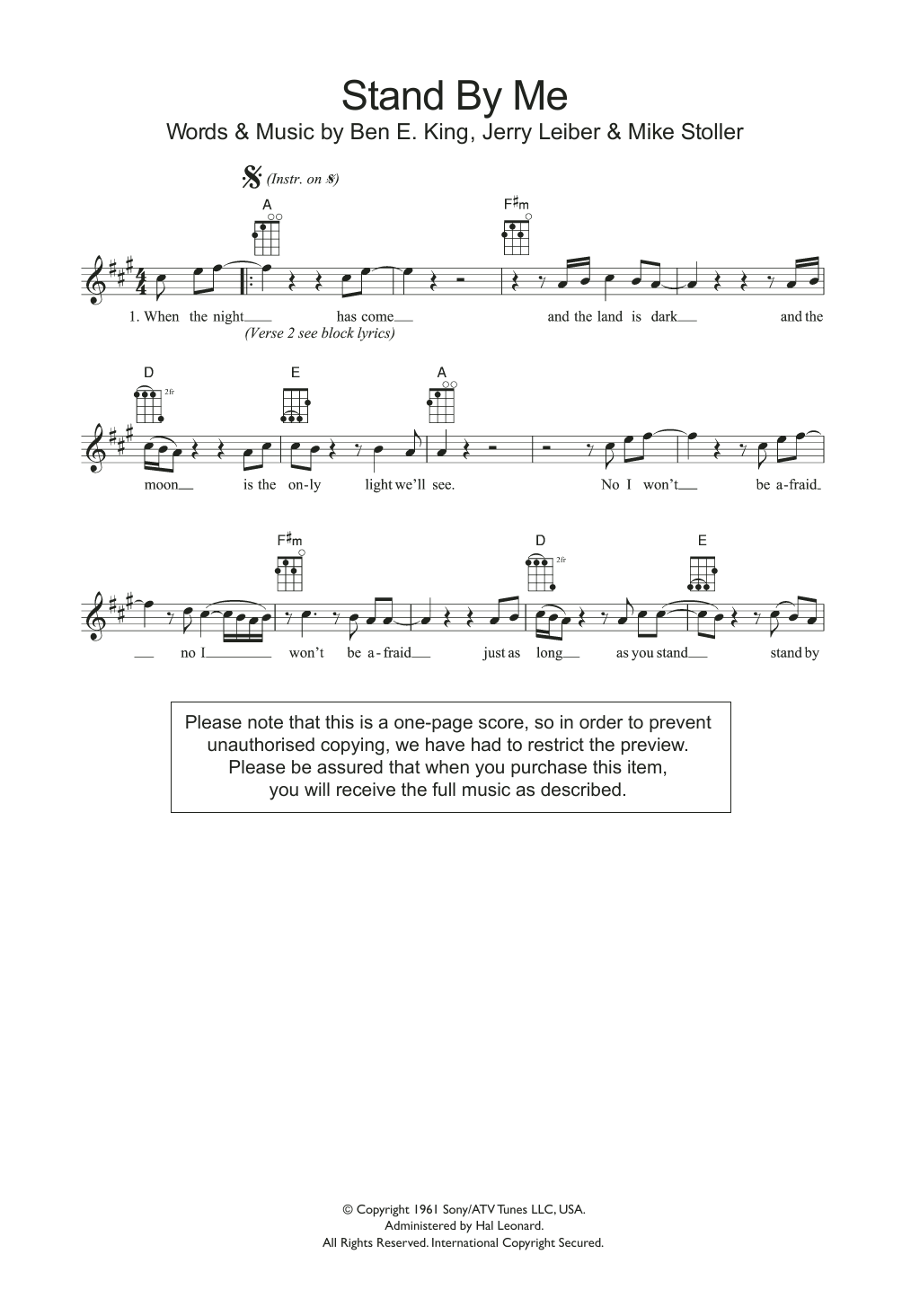 Product gallery: Page 1 of 1 Stand By Me, Ben E. King