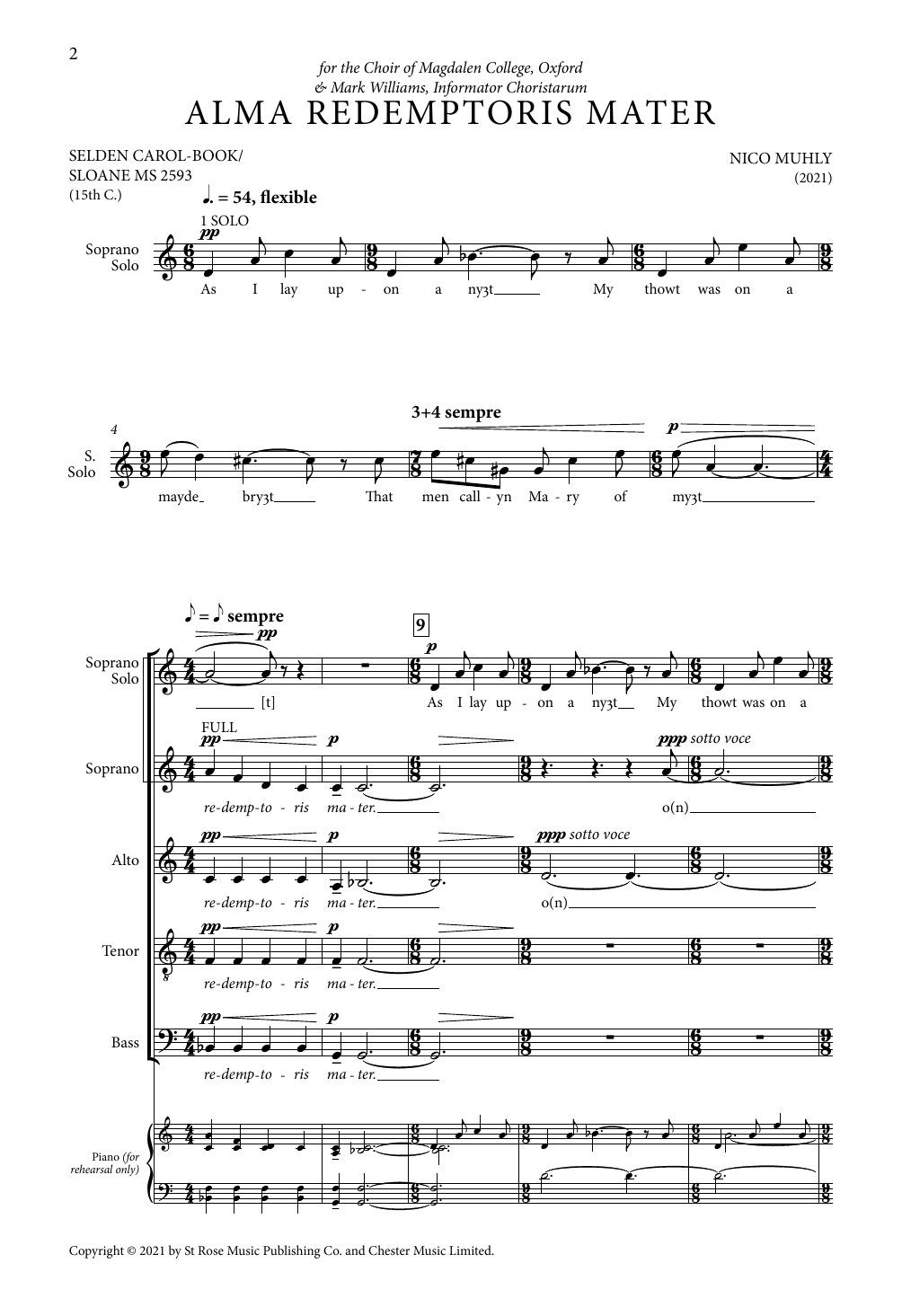 Produktgalerie: Seite 1 von 1 Alma Redemptoris Mater, Nico Muhly, Chor
