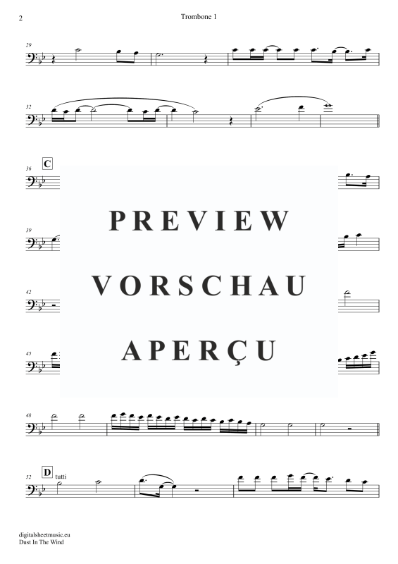 Product gallery: Page 9 of 11 Dust In The Wind, Kansas, (Trombone Trio + Piano)