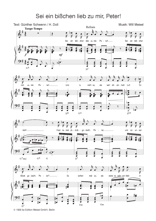 Produktbild zu: Sei ein bisschen lieb zu mir, Peter