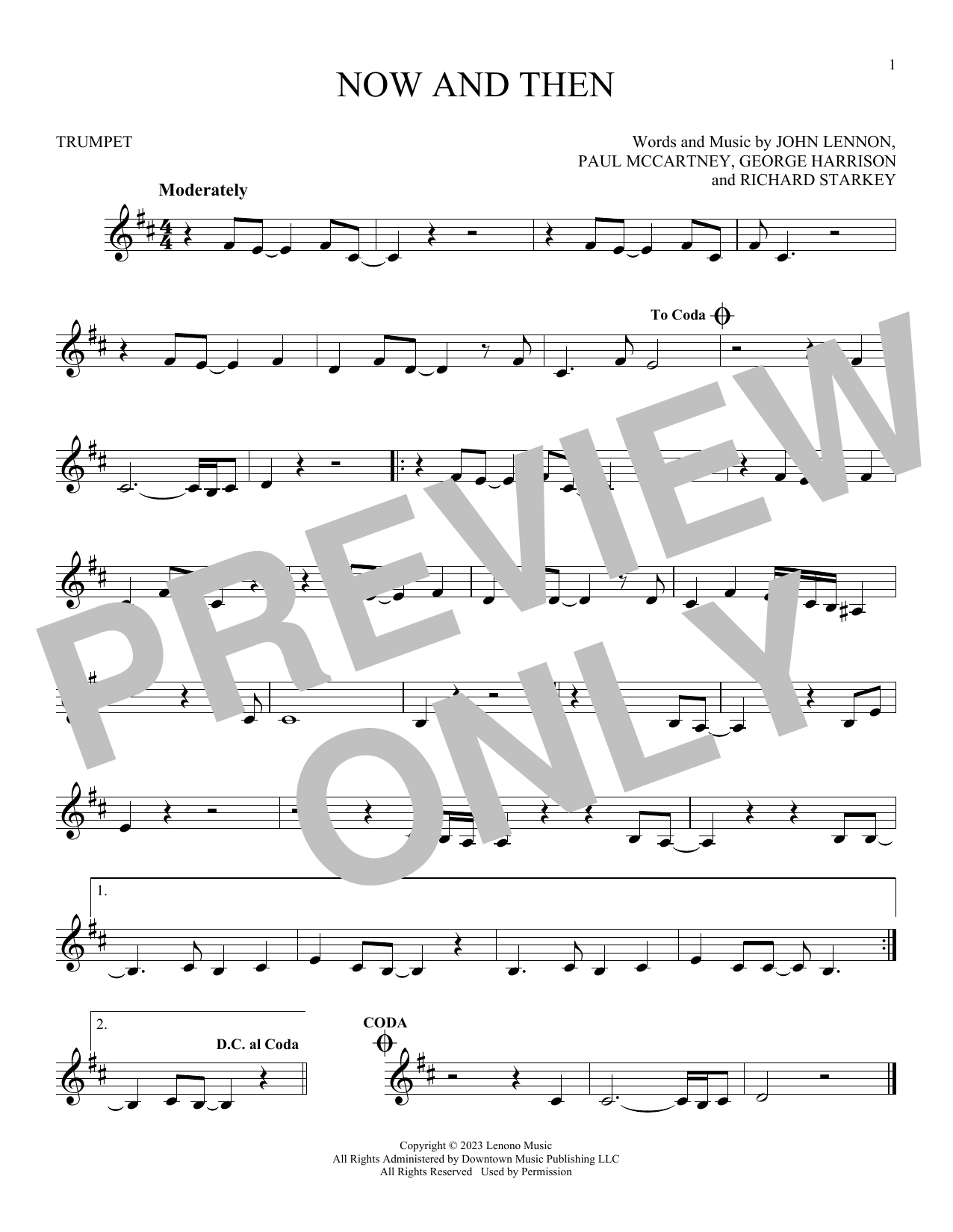 Produktgalerie: Seite 1 von 1 Now And Then, The Beatles, Trompete