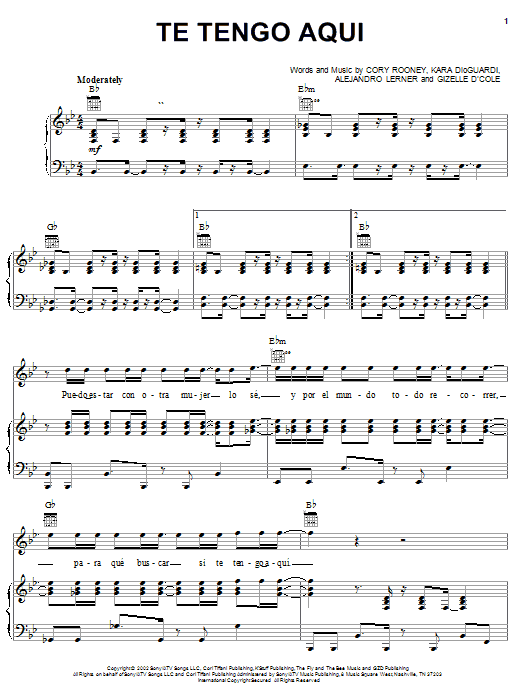 Produktgalerie: Seite 1 von 1 Te Tengo Aqui, Marc Anthony, Gesang, Gitarre, Klavier