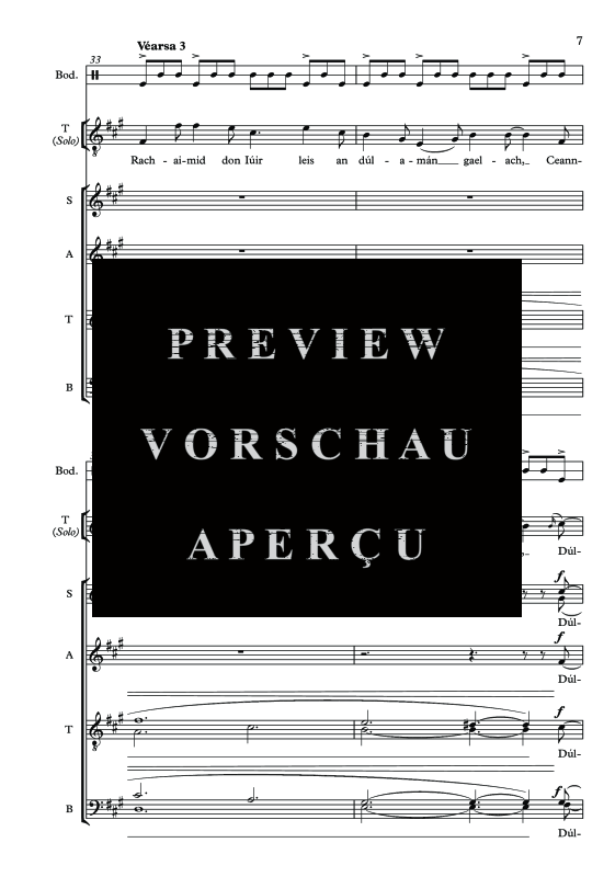 Produktgalerie: Seite 10 von 11 Dúlamán, , Tenor Solo, Gemischter Chor und irische Trommel