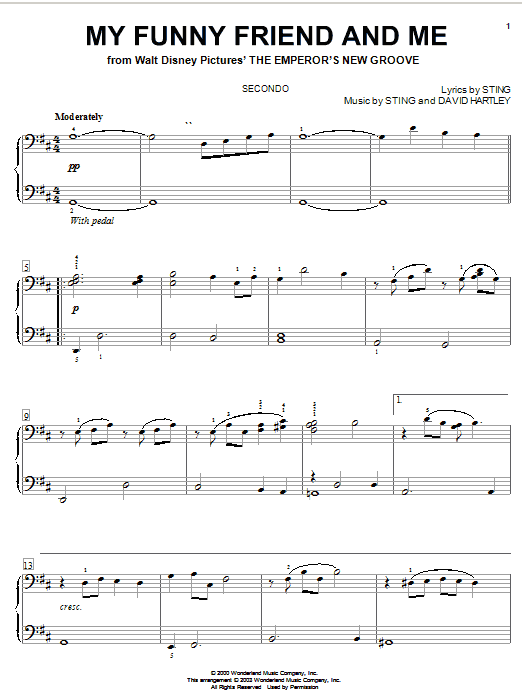 Produktbild zu: My Funny Friend And Me (from The Emperor's New Groove)