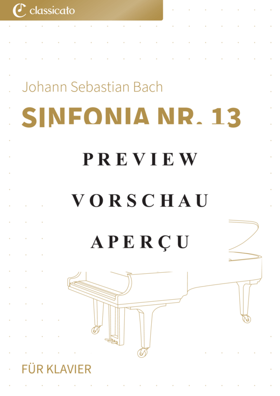 Product gallery: Page 2 of 5 Sinfonia Nr. 13 - BWV 799 , , Piano Solo