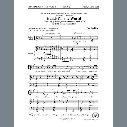 cover: Hands For The World, Ken Berg, Chor