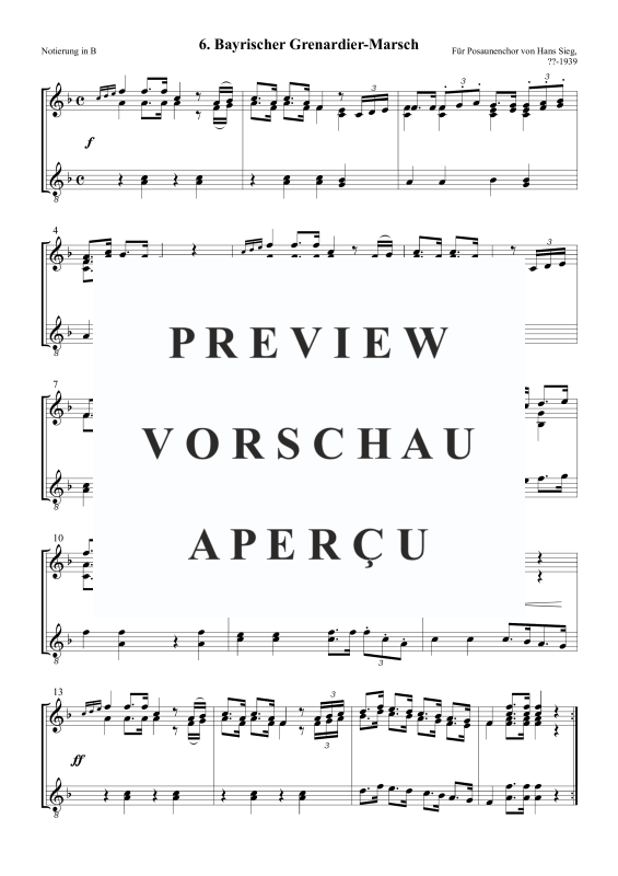 Product gallery: Page 3 of 3 Bayrischer Grenardier-Marsch, , Trombone Choir