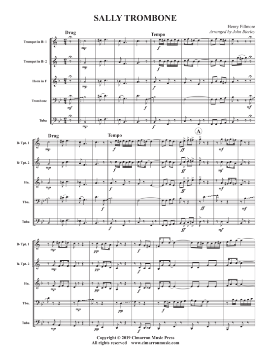 Produktbild zu: Sally Trombone Henry Fillmore