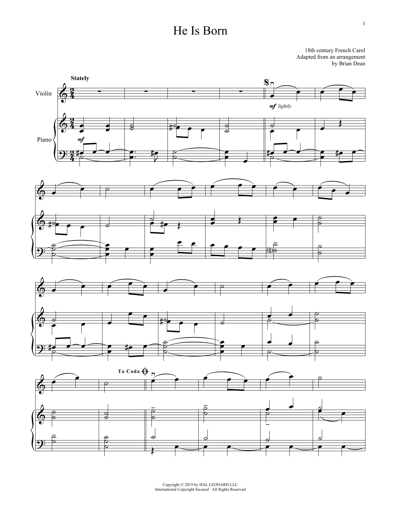 Product gallery: Page 1 of 1 He Is Born, Traditional French Carol