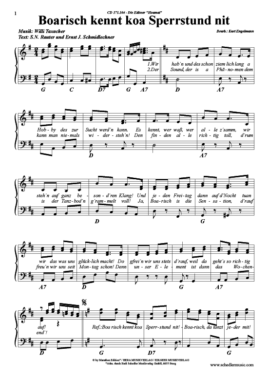 Produktgalerie: Seite 1 von 3 Boarisch kennt koa Sperrstund nit , Edlseer, Die, Klavier und Gesang