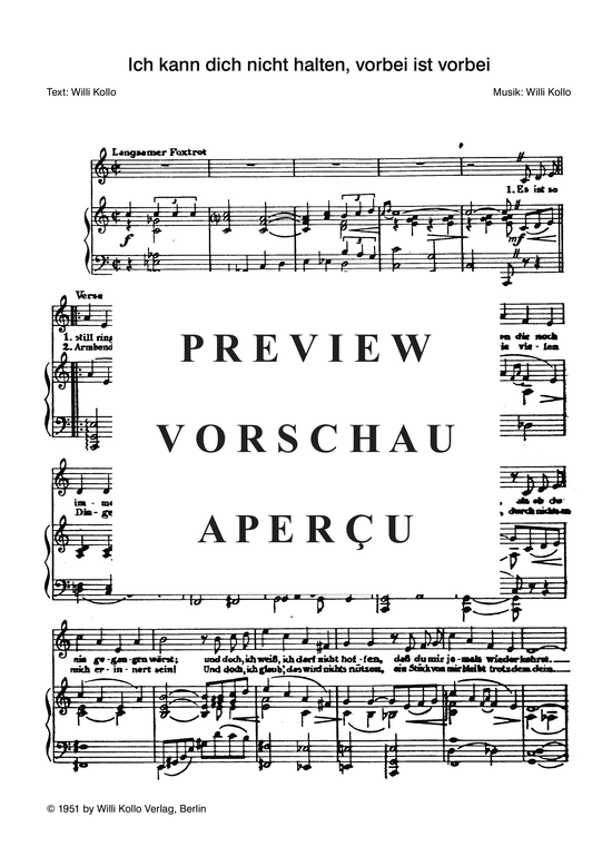 Produktgalerie: Seite 4 von 4 Ich kann dich nicht halten, vorbei ist vorbei, 	, Klavier und Gesang