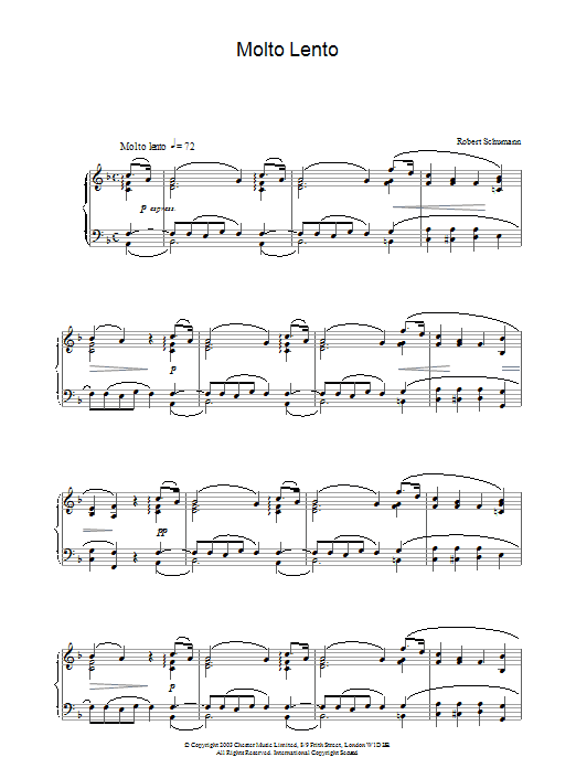 Product gallery: Page 1 of 1 Molto Lento, Robert Schumann