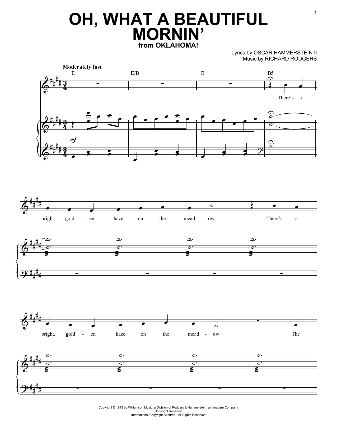 Produktbild zu: Oh, What A Beautiful Mornin' (from Oklahoma!)