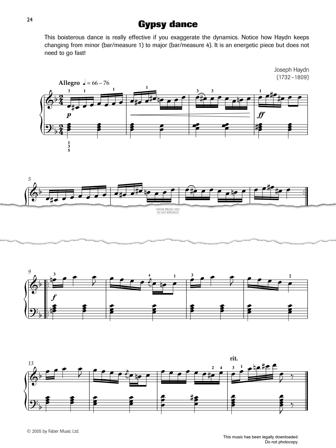 Produktgalerie: Seite 1 von 1 Gypsy Dance, Joseph Haydn, Klavier