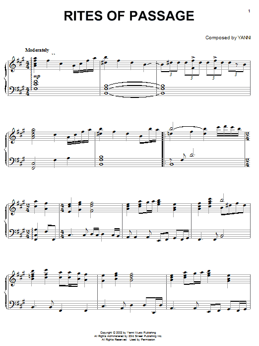 Product gallery: Page 1 of 1 Rites Of Passage, Yanni