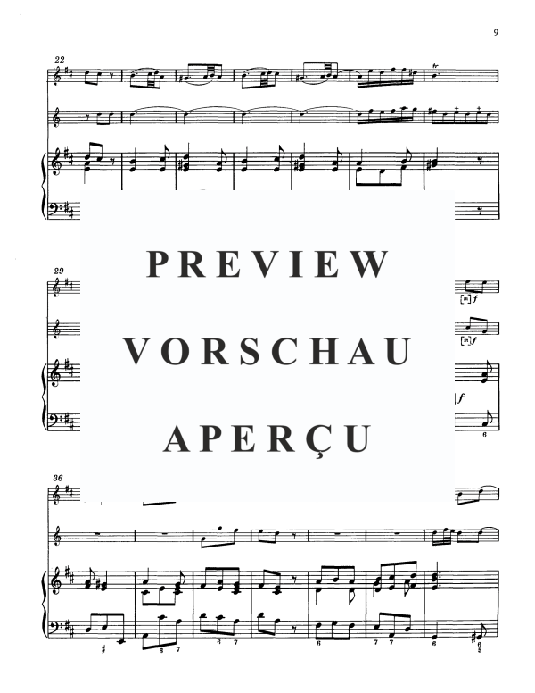 Produktgalerie: Seite 11 von 11 Trio in D-Dur, , Violine, Horn und Klavier/Cembalo BC