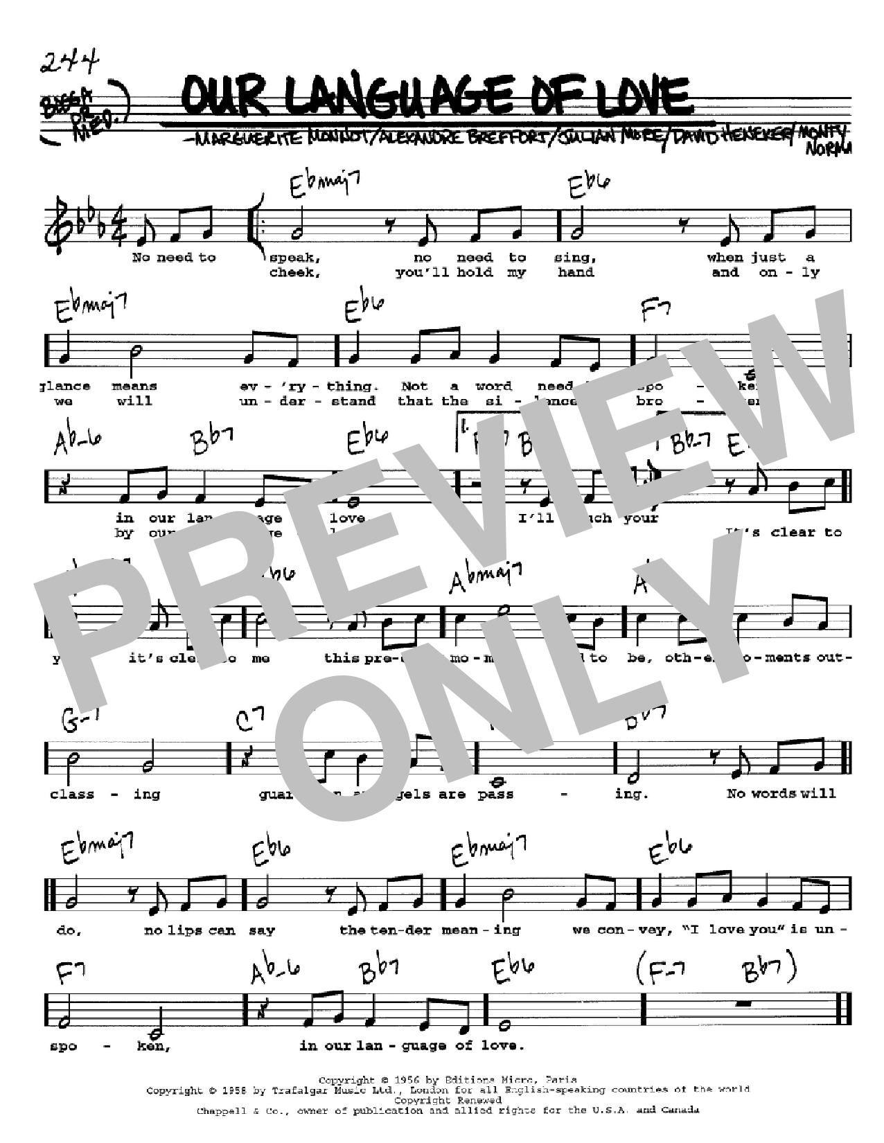 Produktbild zu: Our Language Of Love