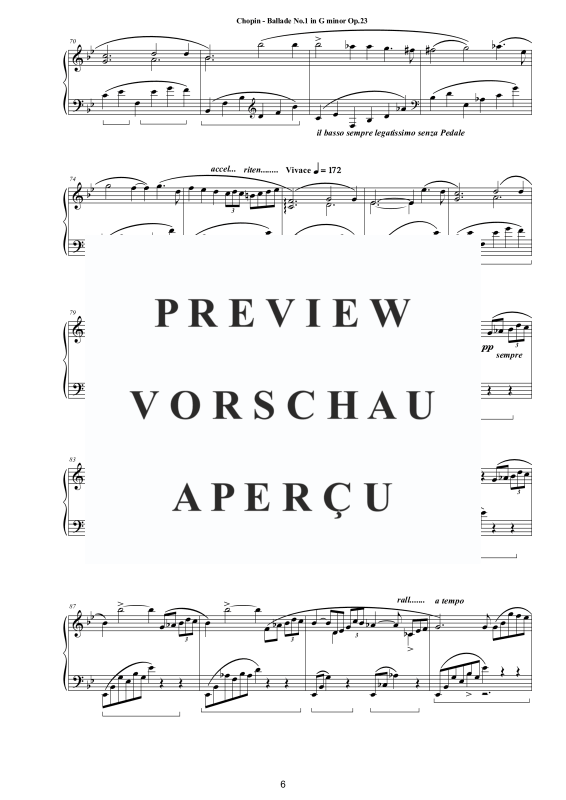 Produktgalerie: Seite 7 von 11 Ballade No.1 in G-Moll Op. 23, , Klavier Solo