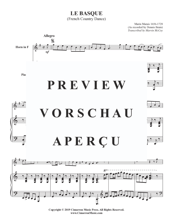 Product gallery: Page 3 of 5 Le Basque, , Horn In F and Piano