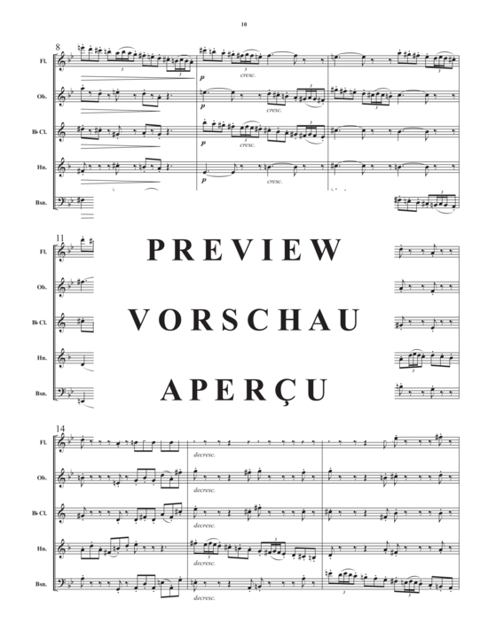 Produktgalerie: Seite 12 von 21 Divertimento for Wind Quintet , , (Holzbläser Quintett)