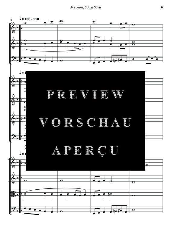 gallery: Ave Jesus, Gottes Sohn, , (mixed choir, soli and strings)
