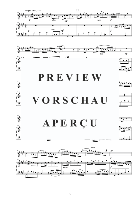 Produktgalerie: Seite 4 von 11 Flötensonate Nr. 2 A-Dur BWV 1015, , Flöte und Cembalo/Klavier