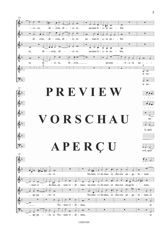 Product gallery: Page 3 of 9 Quem vidistis pastores / Dicite quid nam vidistis, , Mixed choir 5 voices