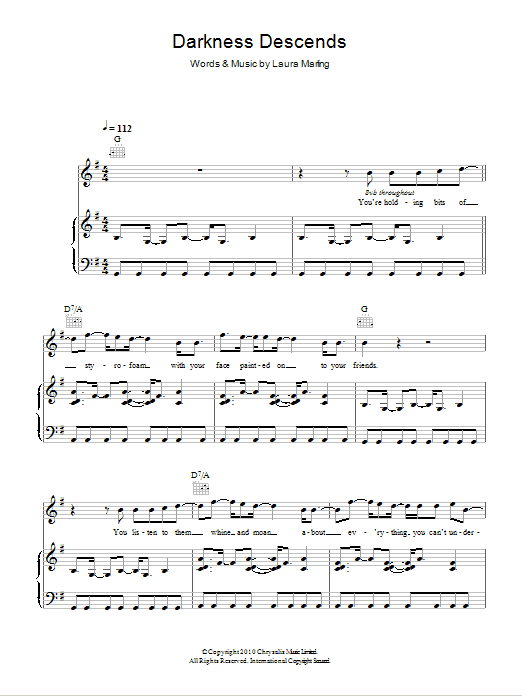 Produktgalerie: Seite 1 von 1 Darkness Descends, Laura Marling, Gesang, Gitarre, Klavier