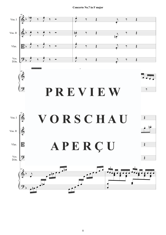 Produktgalerie: Seite 9 von 11 Cembalo Konzert Nr. 7 in F-Dur, , Cembalo und Streichorchester
