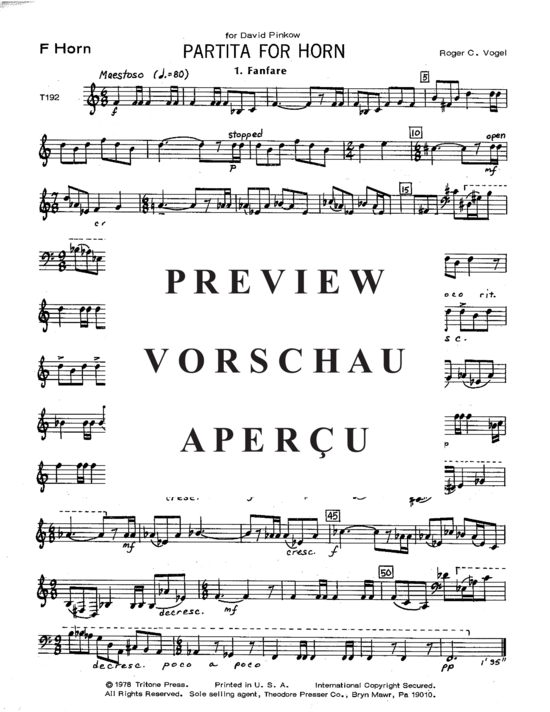 Produktgalerie: Seite 4 von 10 Partita for Horn , , (Horn Solo)