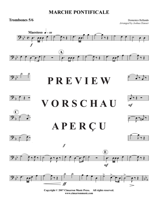 Product gallery: Page 11 of 12 Marche Pontificale , , (Trombone ensemble)