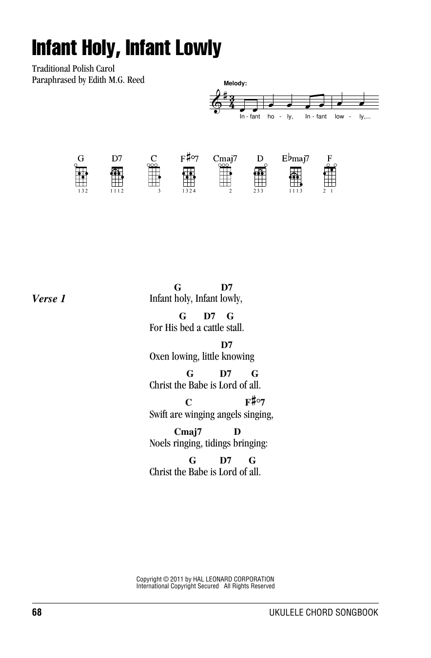 Product gallery: Page 1 of 1 Infant Holy, Infant Lowly, Edith M.G. Reed