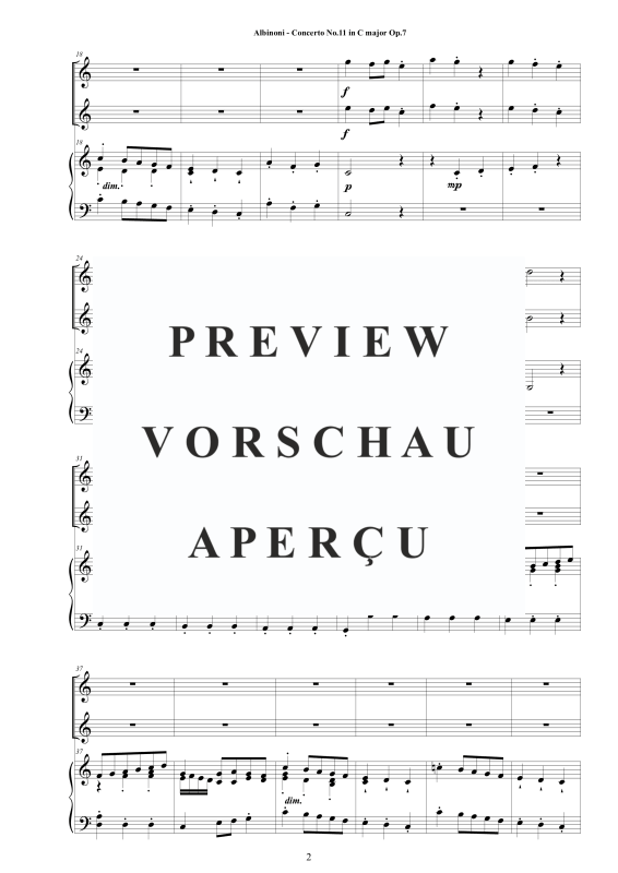 Product gallery: Page 3 of 11 Oboe Concerto No.11 in C-Dur Op.7, , 2 Oboes and Piano/Harpsichord