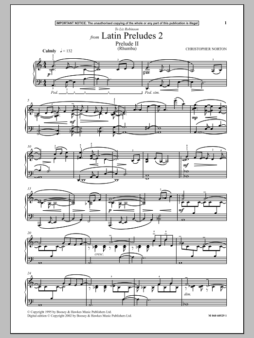 Product gallery: Page 1 of 1 Prelude II (Rhumba) (from Latin Preludes 2), Christopher Norton
