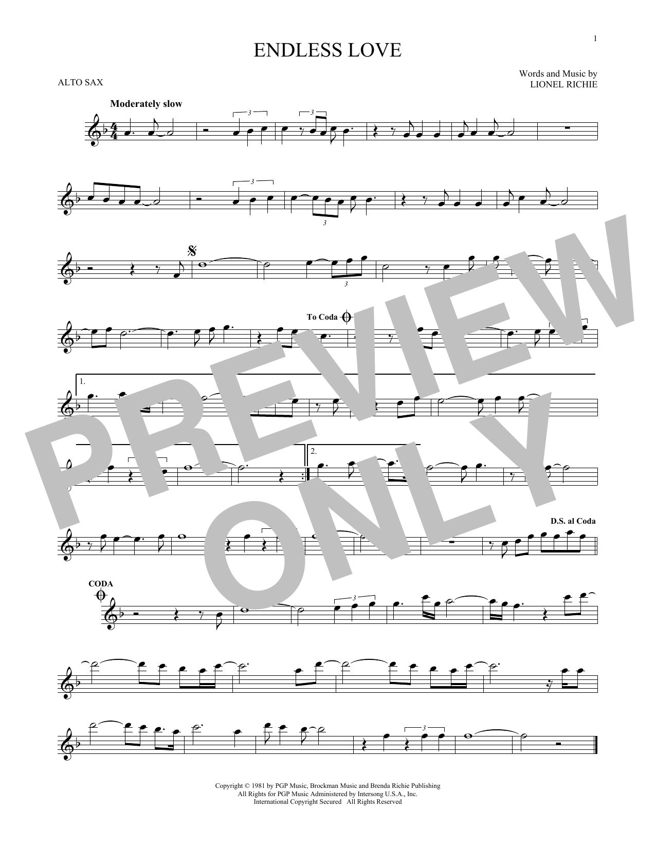 Product gallery: Page 1 of 1 Endless Love, Diana Ross & Lionel Richie
