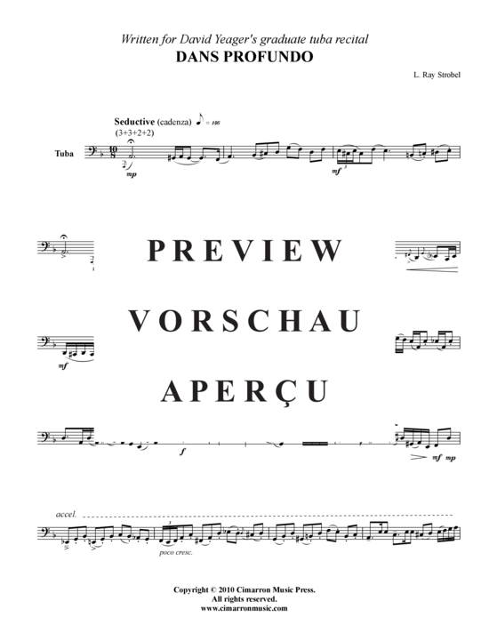 Product gallery: Page 2 of 12 Dans Profundo , , (tuba + piano)