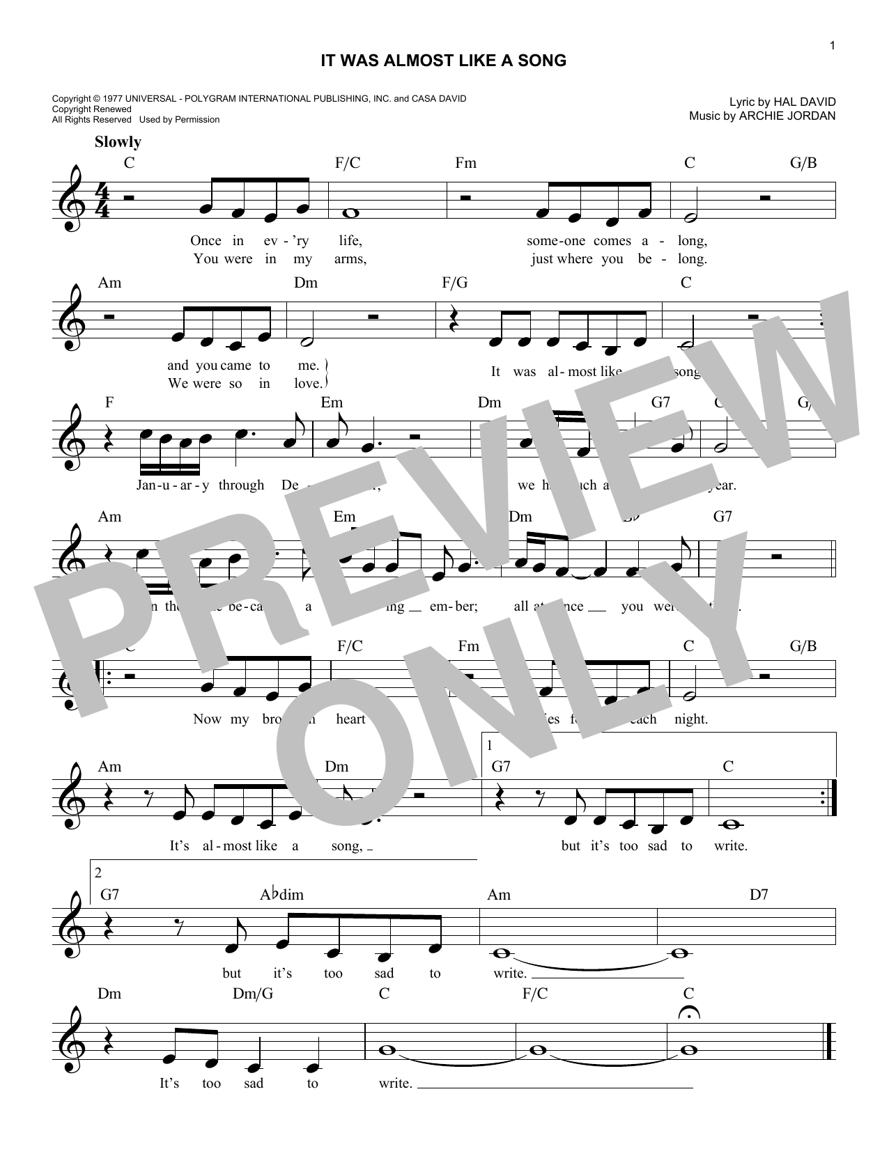 Product picture to: It Was Almost Like A Song