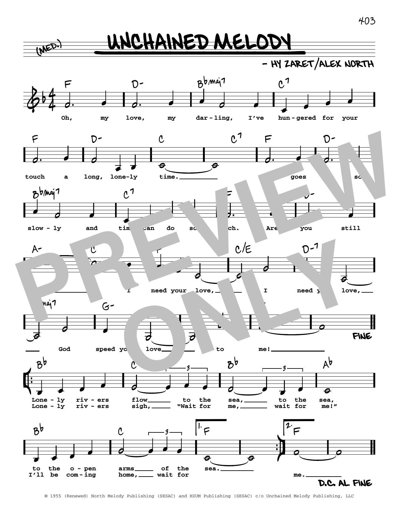 Produktbild zu: Unchained Melody (Low Voice)