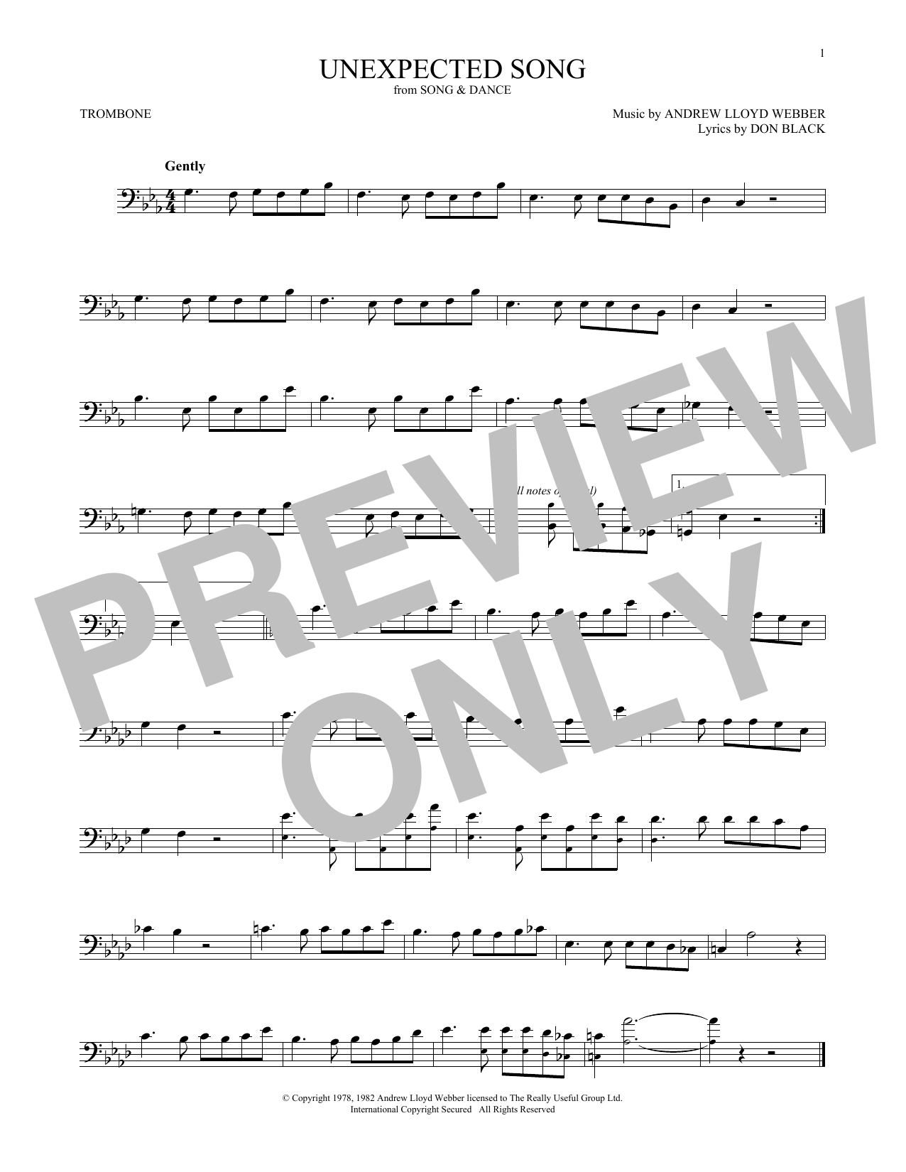 Product gallery: Page 1 of 1 Unexpected Song (from Song & Dance), Bernadette Peters