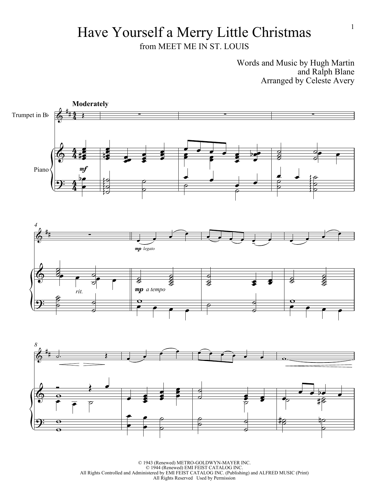 Produktgalerie: Seite 1 von 1 Have Yourself A Merry Little Christmas, Hugh Martin, Horn, Klavier