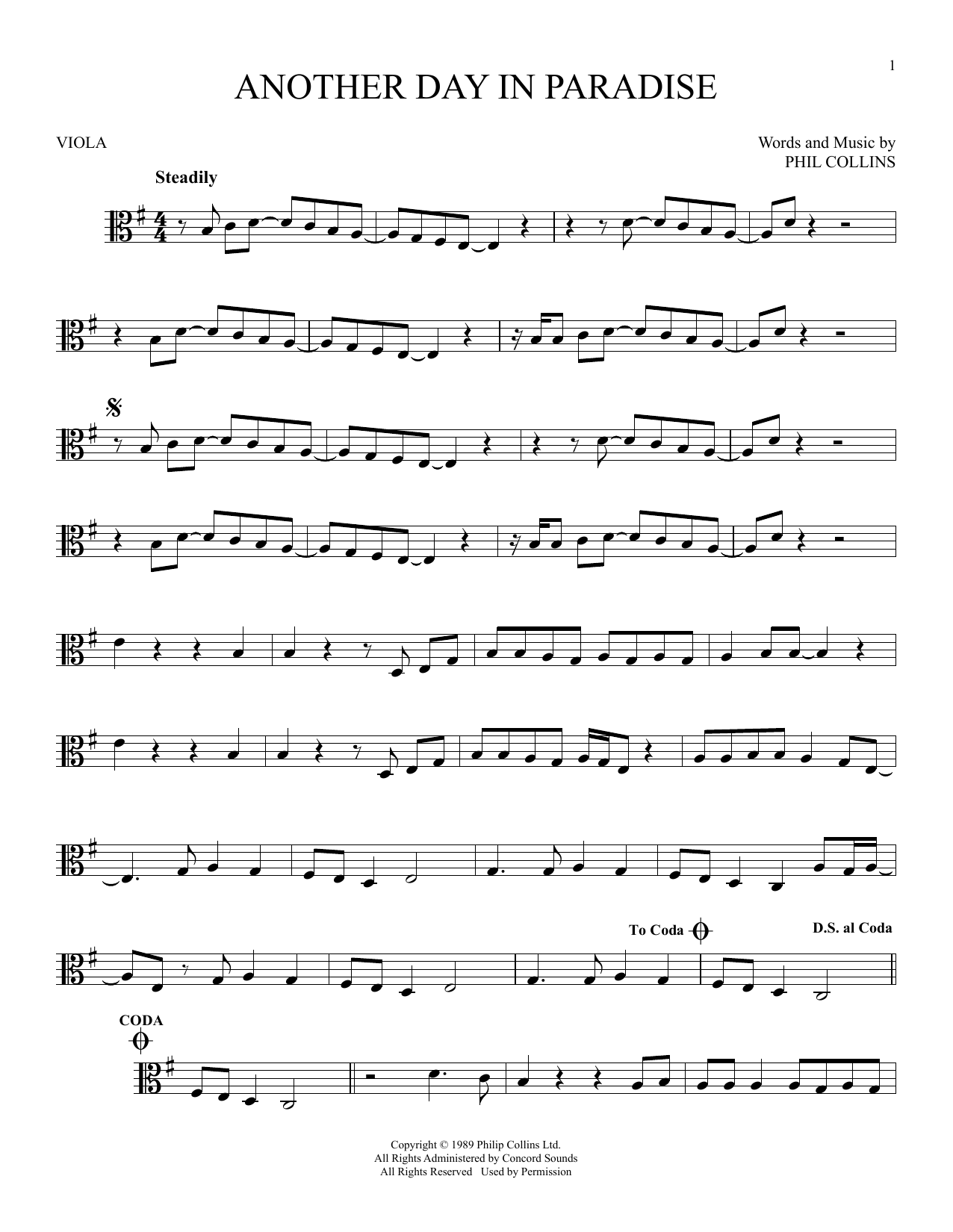 Product gallery: Page 1 of 1 Another Day In Paradise, Phil Collins