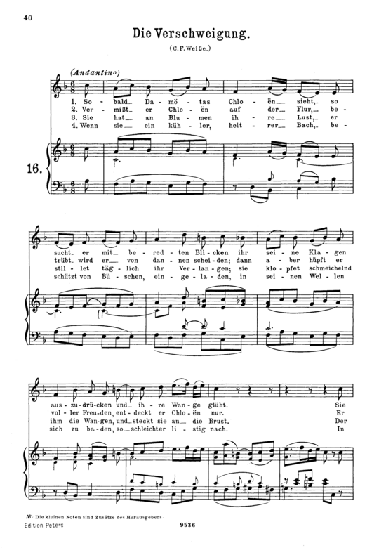 Product picture to: Die Verschweigung K. 518Wolfgang Amadeus Mozart