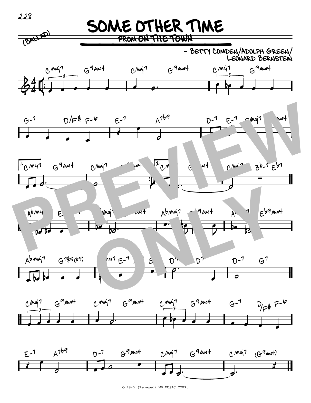 Produktbild zu: Some Other Time (from On the Town)
