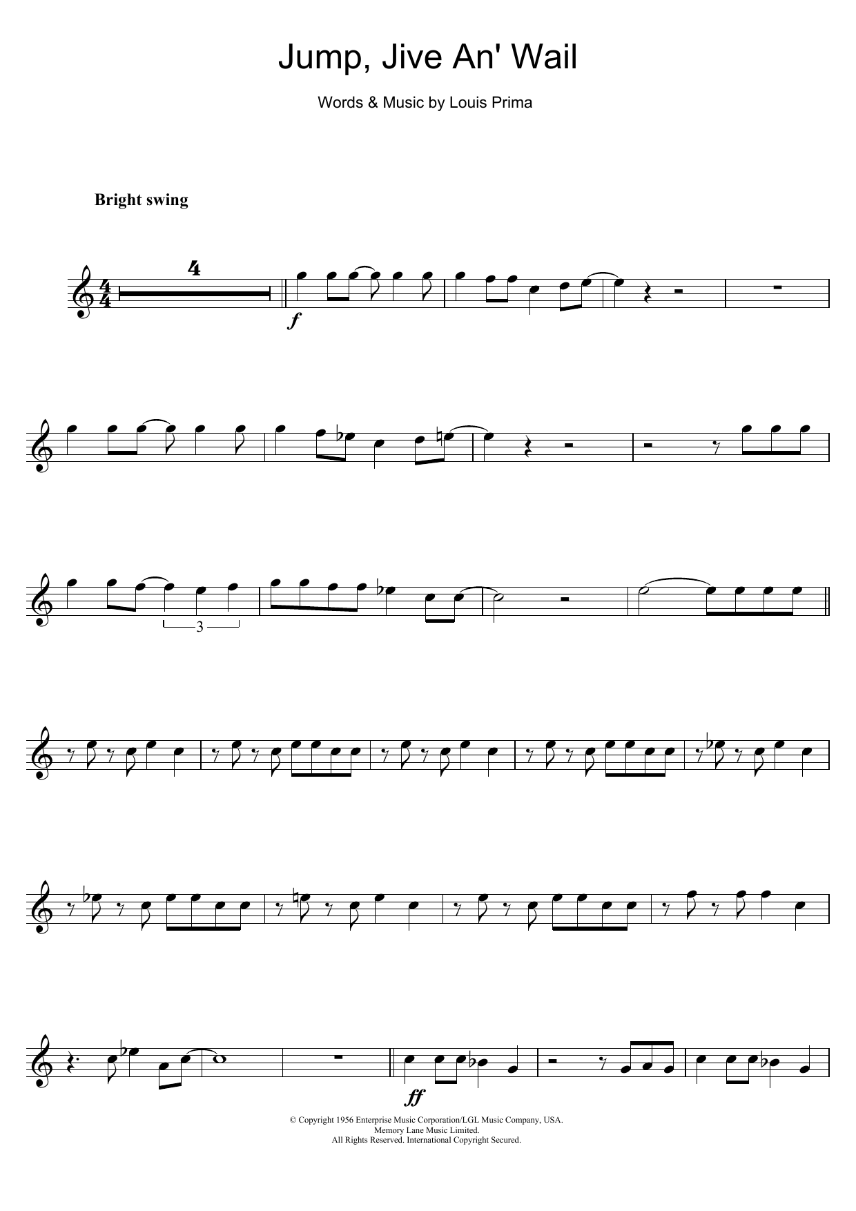Product gallery: Page 1 of 1 Jump, Jive An' Wail, Louis Prima