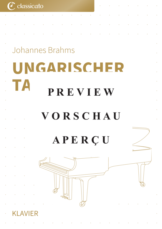 Produktgalerie: Seite 2 von 6 Ungarischer Tanz Nr. 9 , , Klavier Solo